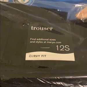 NWT Black Alfani 12 Short Dress Trouser Curvy Fit